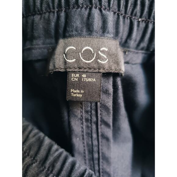 COS Cotton Blend Trousers Navy Size US 10 - Picture 8 of 9